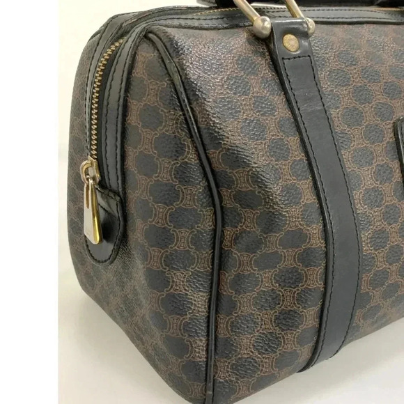 CÉLINE Black Coated Canvas Macadam Handle Bag - Picture 7 of 9